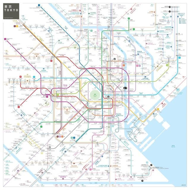 карта станции токийского метро